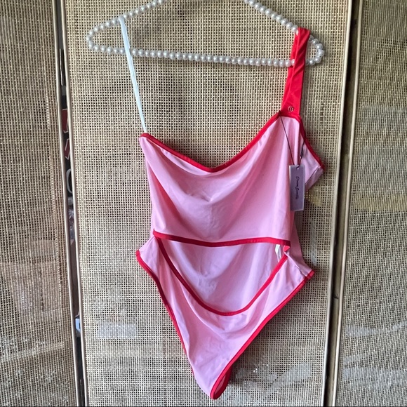 Dream Bandits Australia Bae Watch cut out pink & red Bodysuit New - Picture 6 of 7
